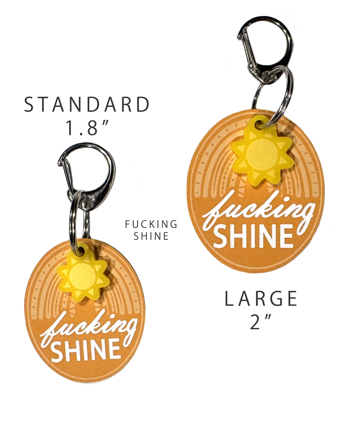 Acrylic Funny Pet Tag w/Flair